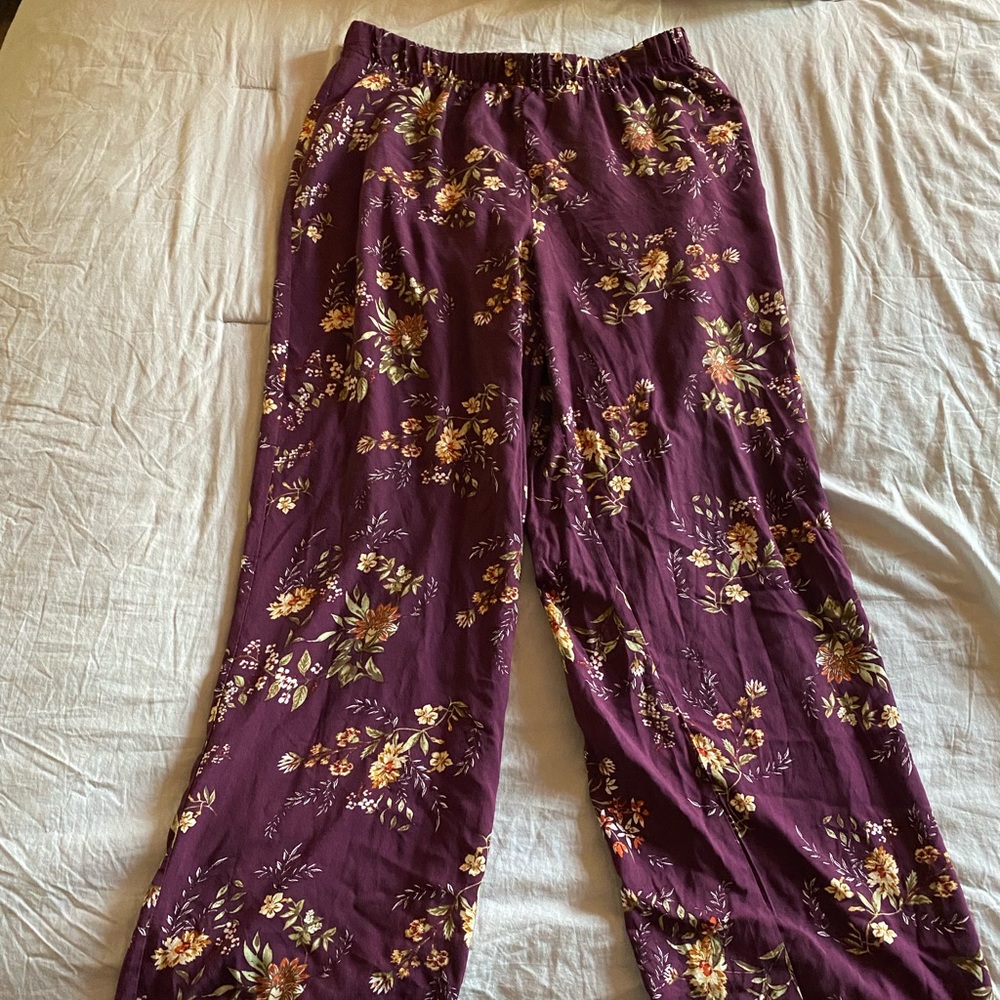 purple floral pants!!!